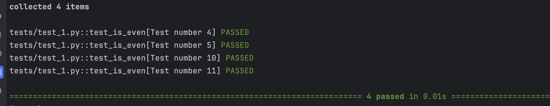 use ids in parameterized test